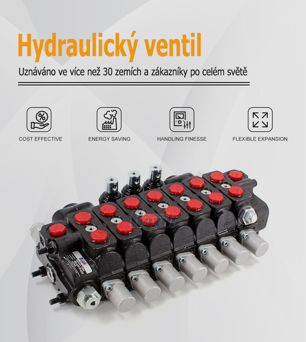 SD6 Ruční a joystick 7 cívek Sekční směrový ventil